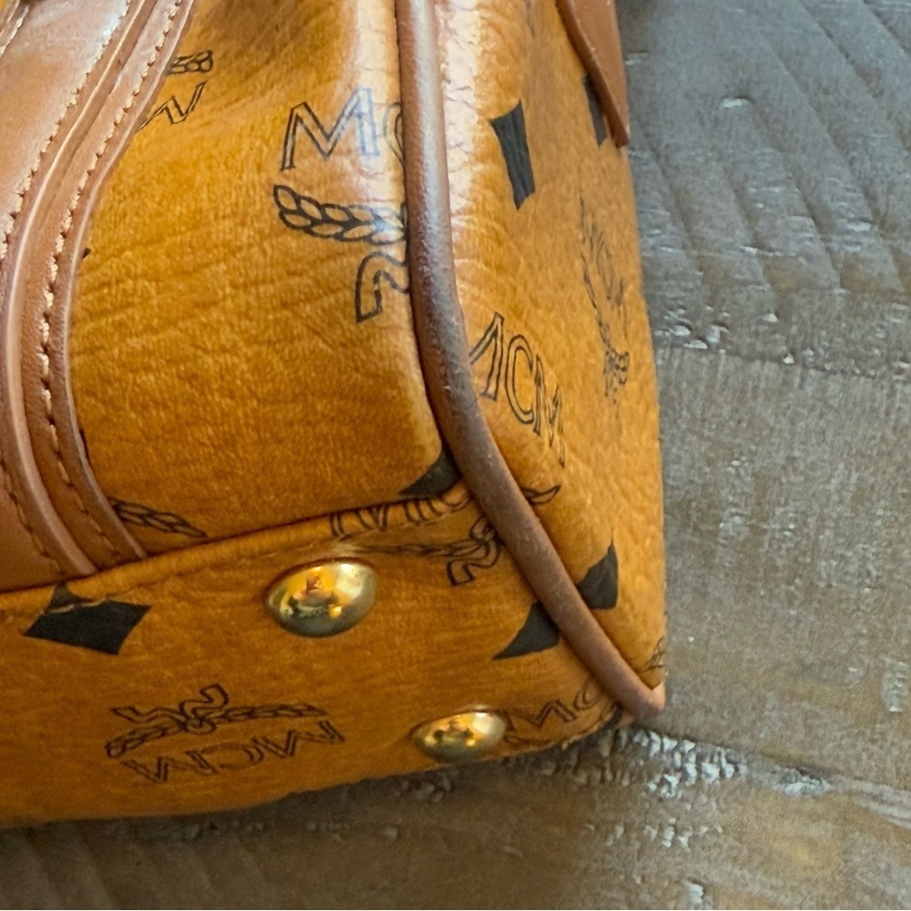 💎MCM COGNAC SMALL BOSTON BAG EUC💎 - Picture 9 of 14
